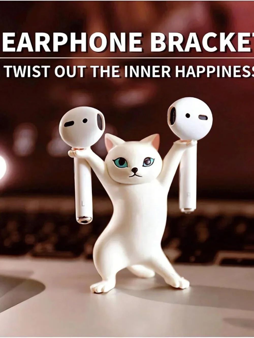 ATHAND Cat Pen Holder,Dancing Cat Airpod Holder NIB